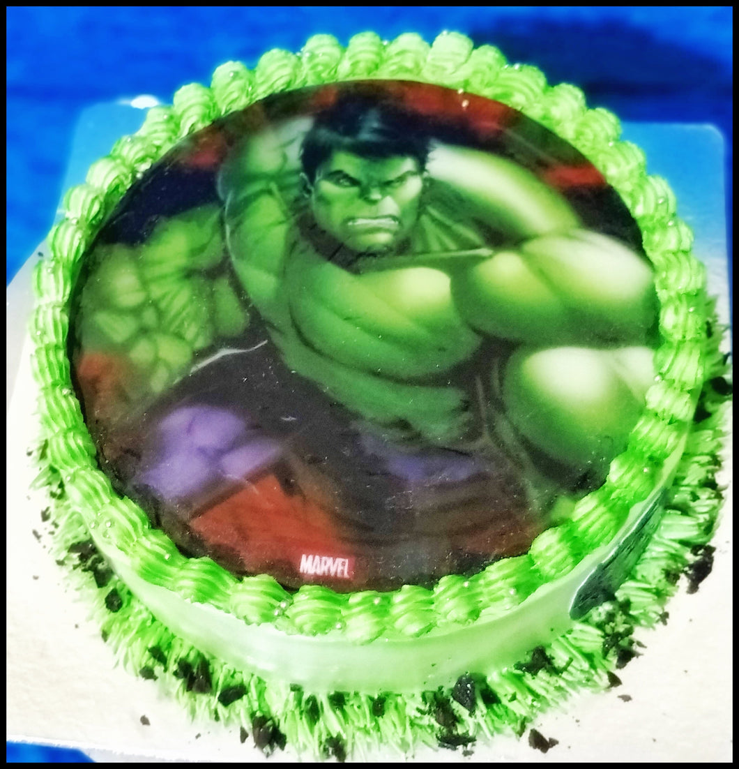 Angry  Hulk  Photo  Cake