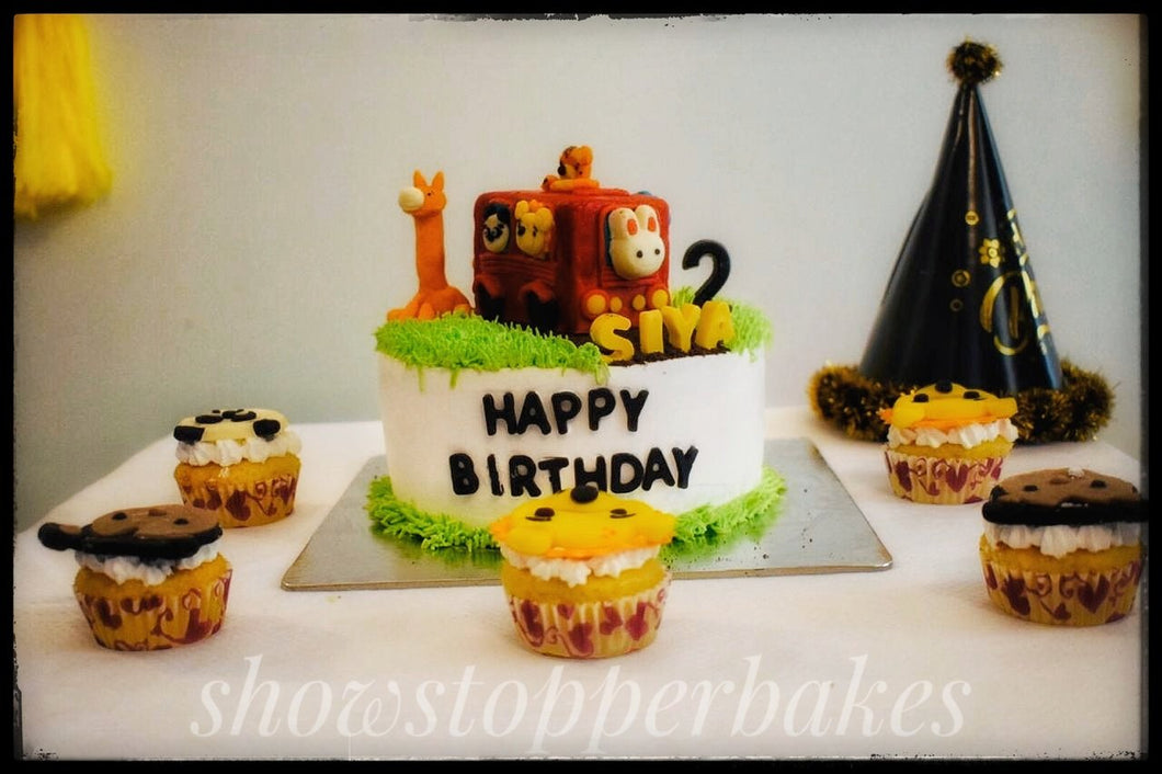 Baby Bus Theme Cake