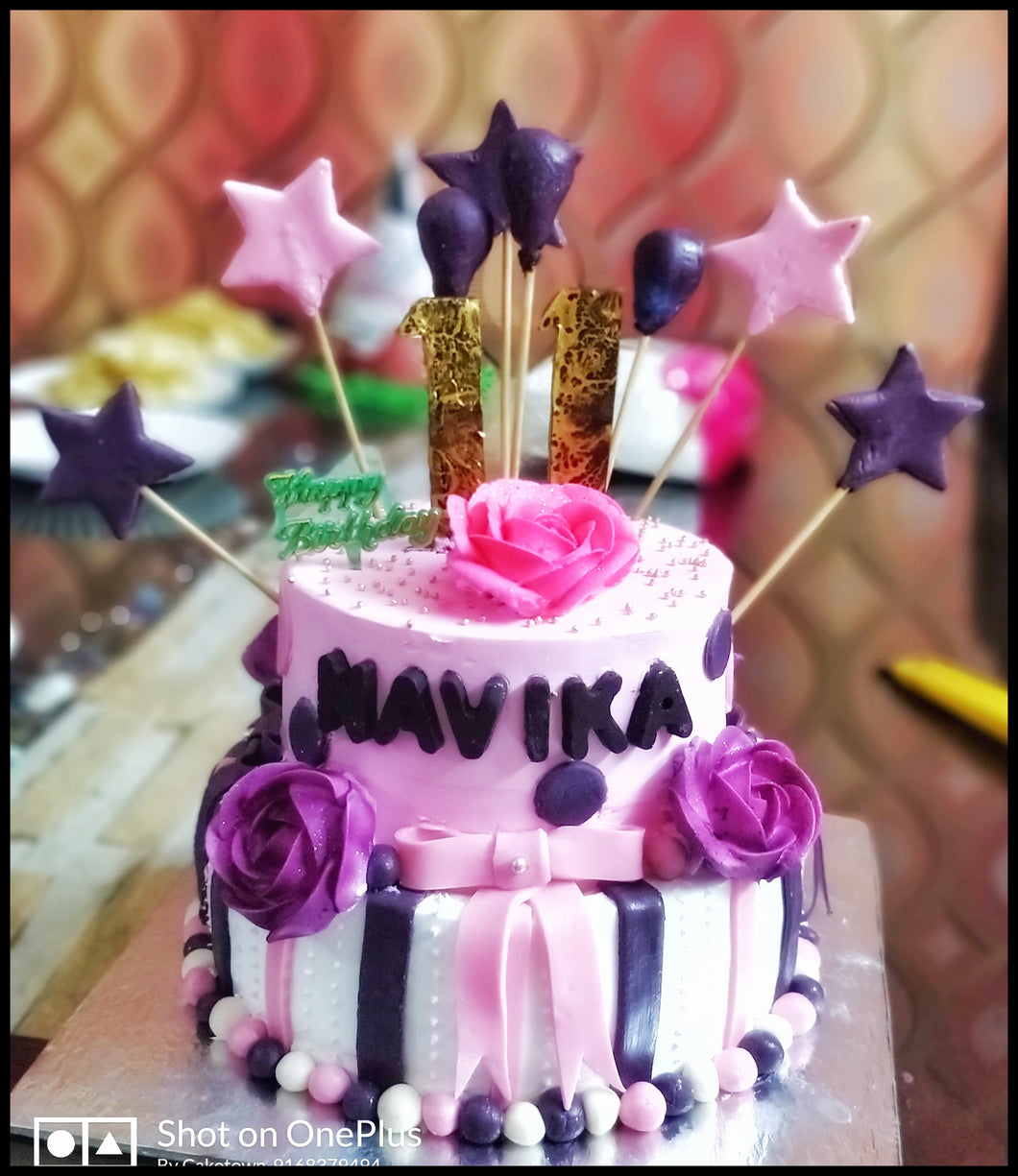 Custom  Design  2  Tier  Cake