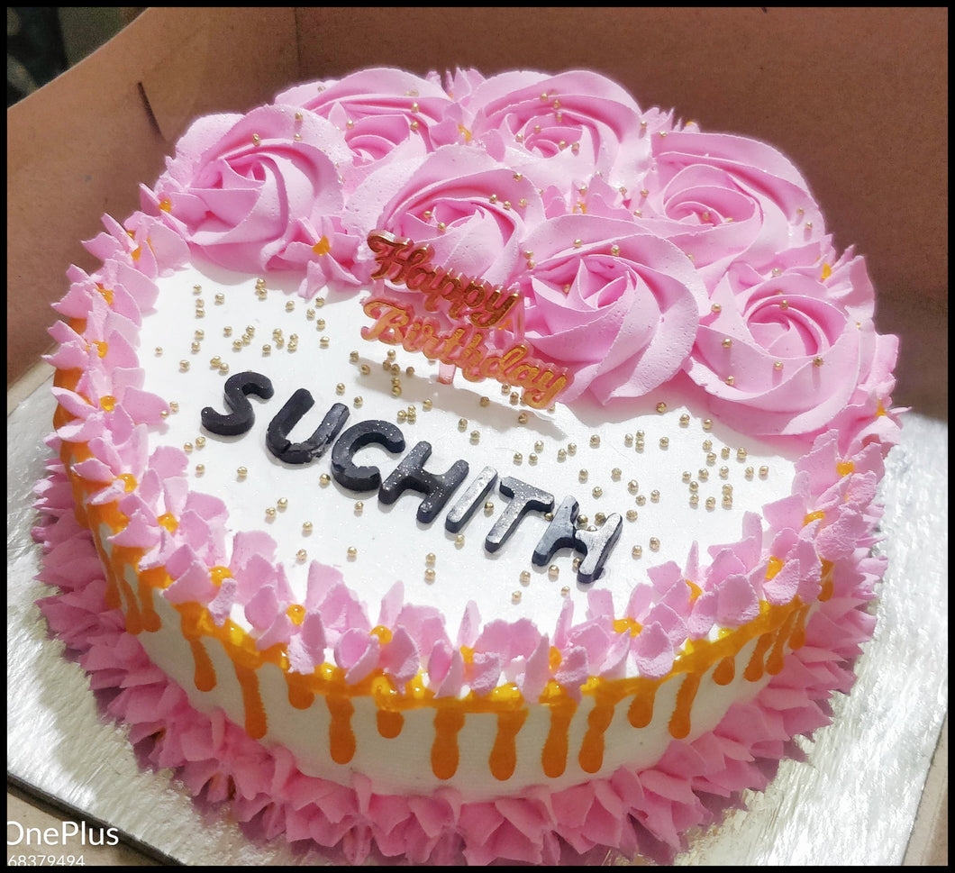 Gulkand  Cake